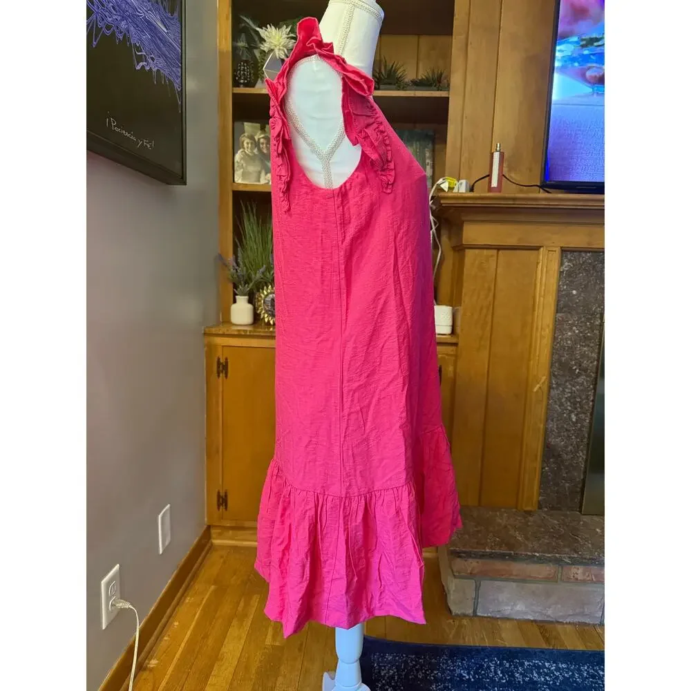 NWT CeCe’s Short Flutter-Sleeve Ruffled Hem Dress Sz. 6 - Picture 7 of 7